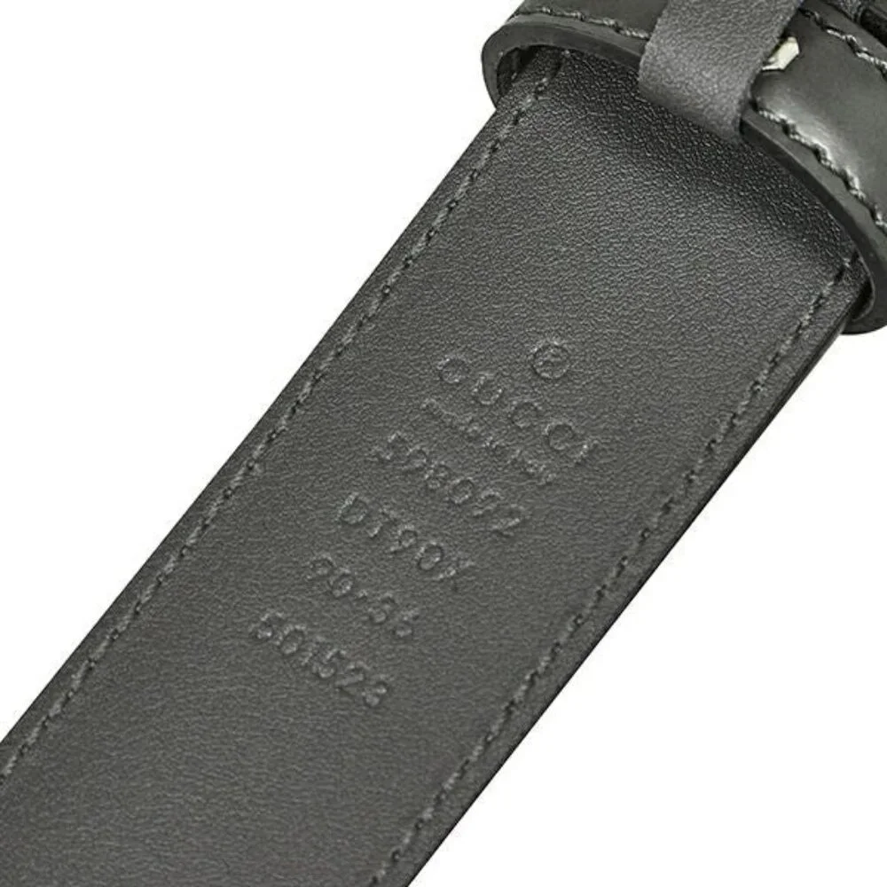 Gucci Belt Interlocking G Dark Gray - Picture 5 of 8